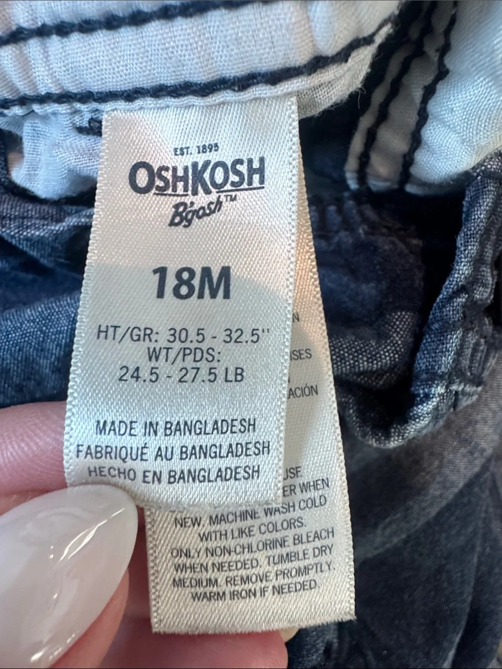 OshKosh Bgosh striped denim